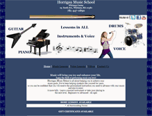 Tablet Screenshot of horriganmusicschool.com